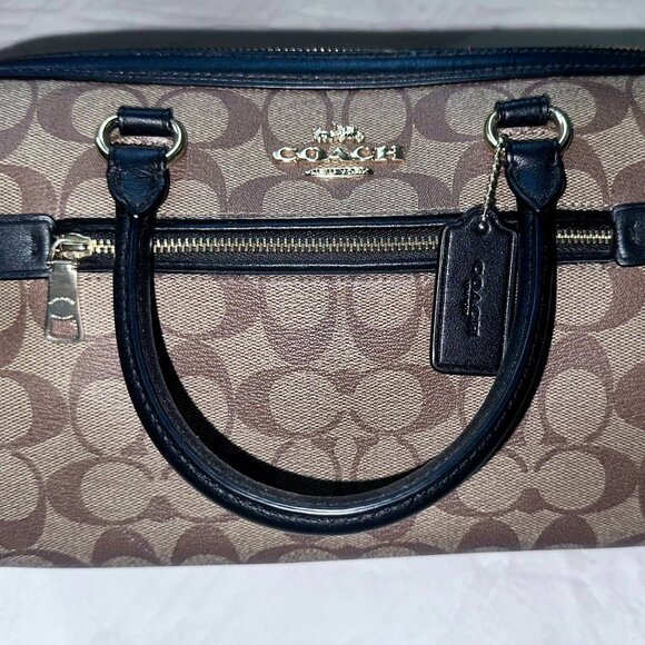 Black/Brown Coach Rowan (Maxi Size - Signature Canvas) - Picture 1 of 5